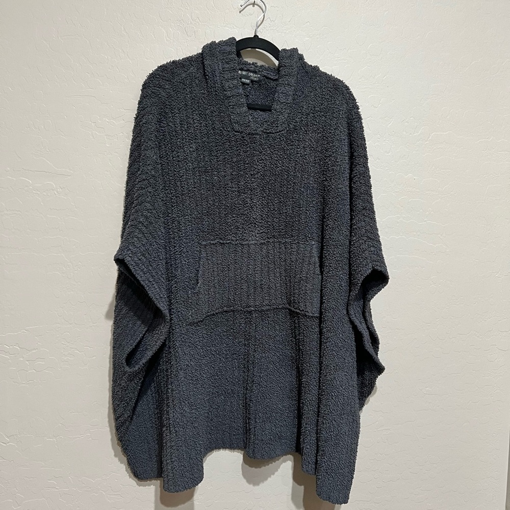 Barefoot Dreams The Cozy CozyChic Poncho in Dark Gray, OS